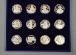 MEDAILLEN USA Komplette Sammlung von 12 Erinnerungs-Medaillen zur 200-Jahrfeier der Verfassung der
