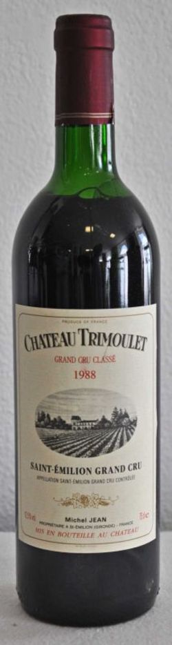 CHATEAU TRIMOULET 1988, 0,75 l 23.00 % buyer's premium on the hammer price, VAT included