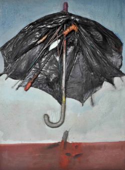 KANTOR Tadeusz (1915 Wielopole Skrzynskie - 1990 Krakau) "Regenschirmcollage", aufgespannter
