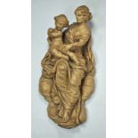 MADONNA mit JESUSKIND als Wandaufhängung gefertigt, helles Holz, H 72cm 23.00 % buyer's premium on