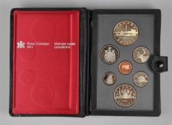 MÜNZEN KANADA Kursmünzen-Sätze 1981 und 1984 (jeweils 7 Stück), verschiedene Metalle, jeweils PP, in