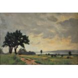 DIETERLE Otto (1891 Stuttgart - 1958 Walheim/Besigheim) "Landschaft mit See", stimmungsvoller