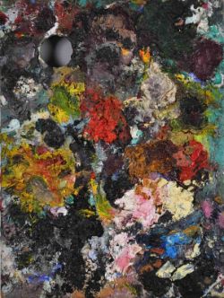 GORIUS Johann Wolfgang (1932 Hagen - 2003 Saarbrücken) "Farbpalette", erhabene farbige abstrakte
