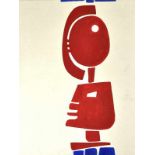 ACKERMANN Max (1887 Berlin - 1975 Unterlengenhardt) "Stele", stilisierte Köpfe zweier Menschen,