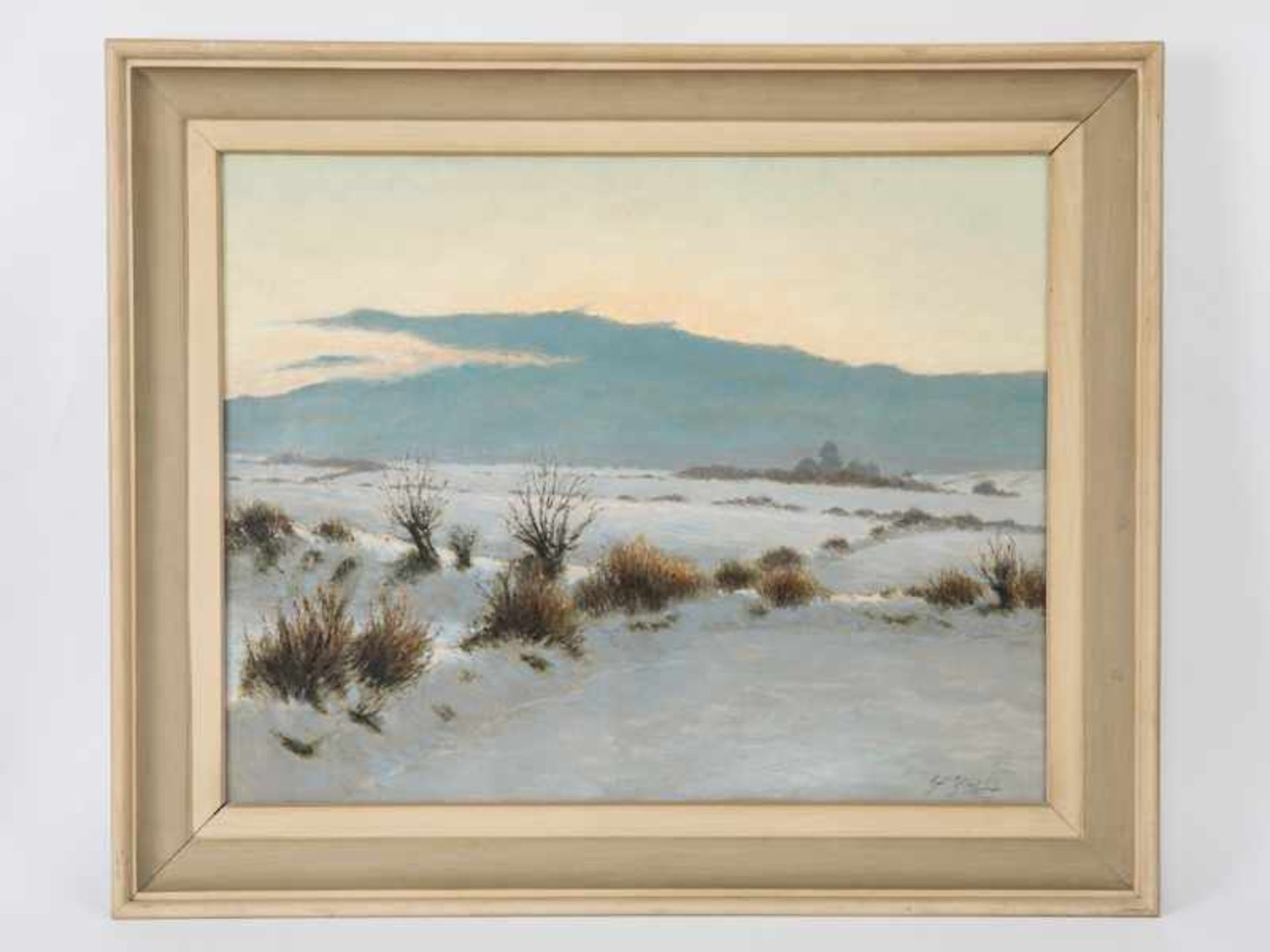 Holtorf, Hans (1899 - 1984) Öl auf Leinwand; "Felder im Schnee", unten rechts signiert und