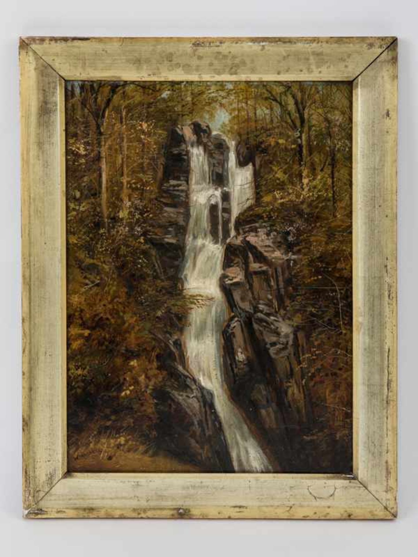Mitchell of Maryport, William (ca. 1806 - 1900) Öl auf Holz. Herbstliche Landschaft mit