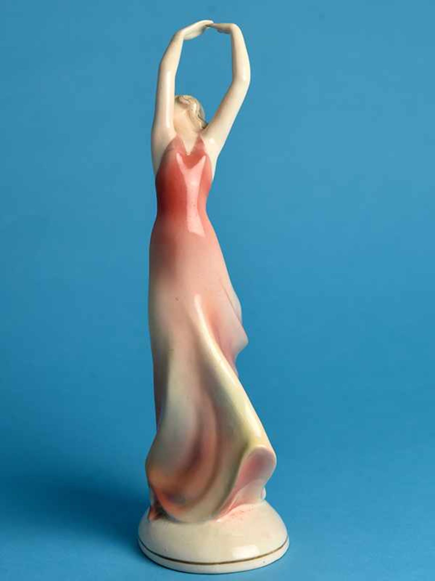 Figurenplastik "Tänzerin in langem Kleid", Hertwig & Co., Katzhütte (Thüringen), 1. Hälfte 20. Jh. - Bild 5 aus 7