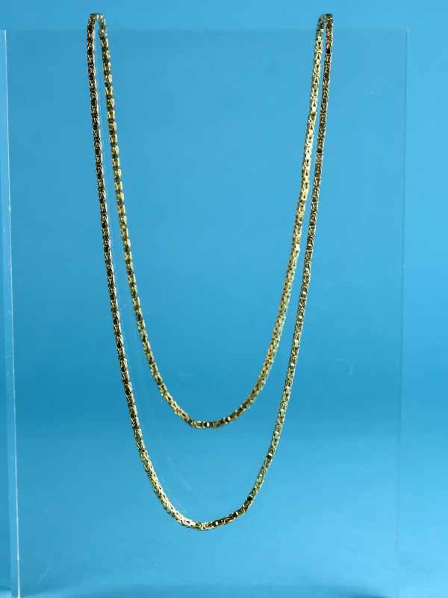 Lange Königskette, 20. Jh. 585/- Gelbgold. Gesamtgewicht ca. 54,9 g. Königskettenmuster.