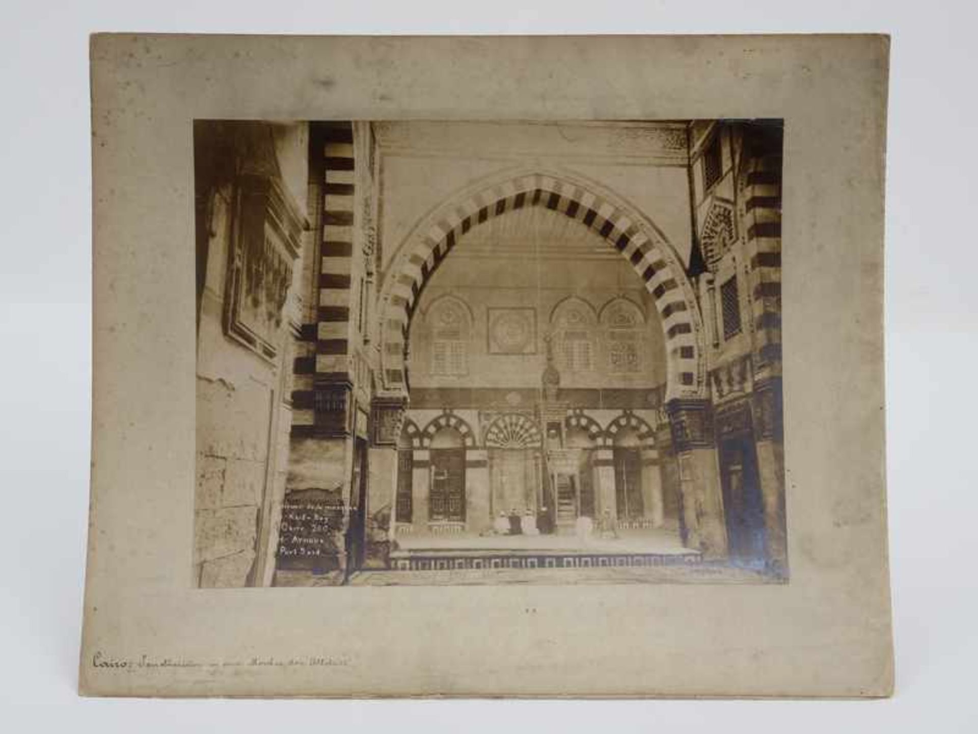 Arnoux, Hippolyte (tätig ca. 1859 - 1888) 5 Ägypten-Photographien, Serie "Cairo" (Architektur/ - Bild 4 aus 6