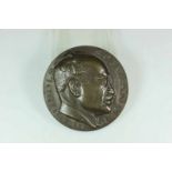 Ehrenplakette Dr. Rudolf Schwander (1868  1950, bekannter Sozialreformer) Bronze, halbplastisches