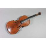 Italienische Violine, um 1900, 359 mm, Etikett: Degani Giulio di Eugenio, ohne Saiten. 27.00 %