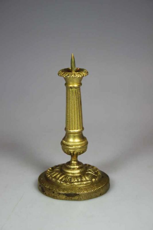 Kleiner Modellleuchter, Bronze, vergoldet, Louis XVI, um 1780, wohl südwestdeutsch oder