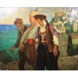 Fragment eines möglicherweise großflächigen Gemäldes der russischen Avantgarde, Ende 19. Jh.,
