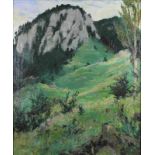 F. W. Foltz, Berglandschaft, Öl auf Leinwand, li. un. sign. u. dat. ''F.W. Foltz 38'', 60,5 x 50,5