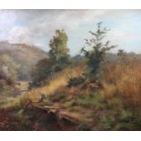 Landschaft, Öl auf Leinwand, un. re. unleserlich sign. u. dat. 1844, gerahmt, 70 x 80 cm. 27.00 %