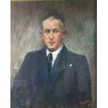 Vincenz Frigger (1909 Elleringhausen - 1986 Dortmund, deutscher Maler) Portrait eines Herren,