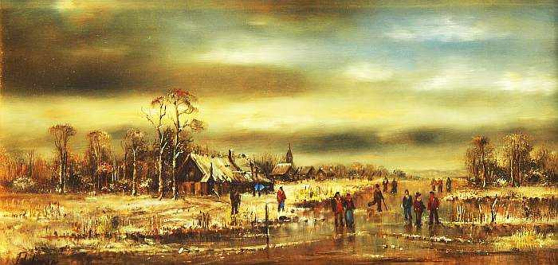 FALZBERGER, Ignaz Peter FALZBERGER, Ignaz Peter. (1948). Stimmungsvolle Winterlandschaft mit