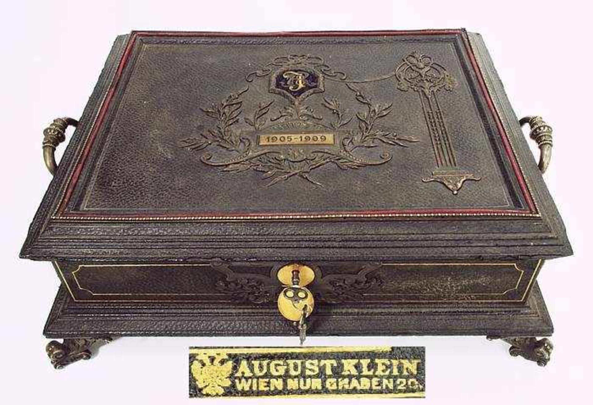 Kaiserliche Geschenkkassette. K.u.K. Hoflieferant August Klein in Wien. Kaiserliche