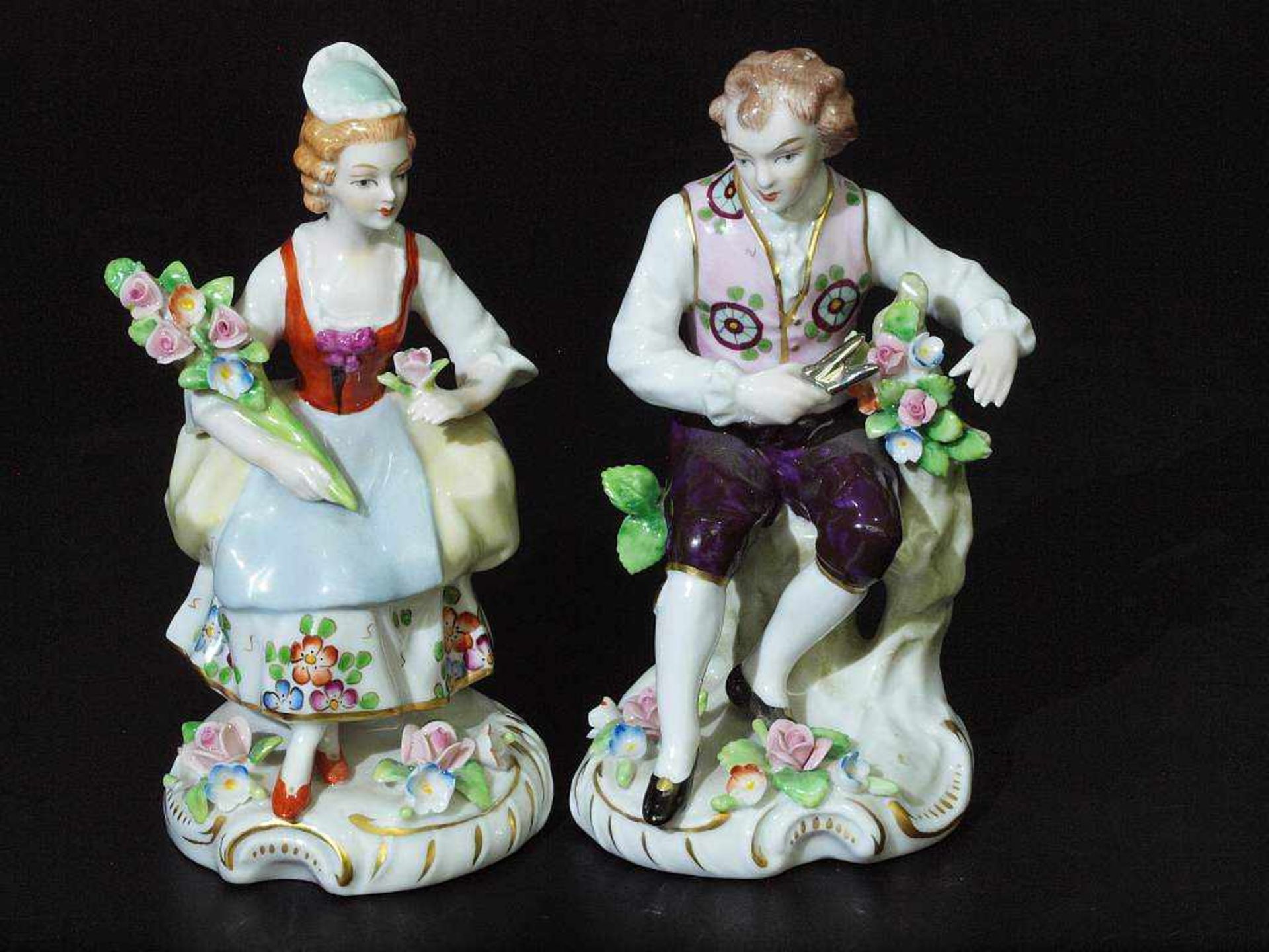 Paar Figurinen. SITZENDORF/Thürigen. Paar Figurinen. SITZENDORF /Thüringen, 2. Hälfte 20. - Bild 2 aus 4