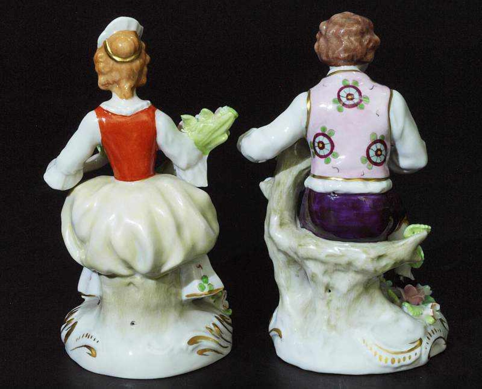 Paar Figurinen. SITZENDORF/Thürigen. Paar Figurinen. SITZENDORF /Thüringen, 2. Hälfte 20. - Bild 3 aus 4