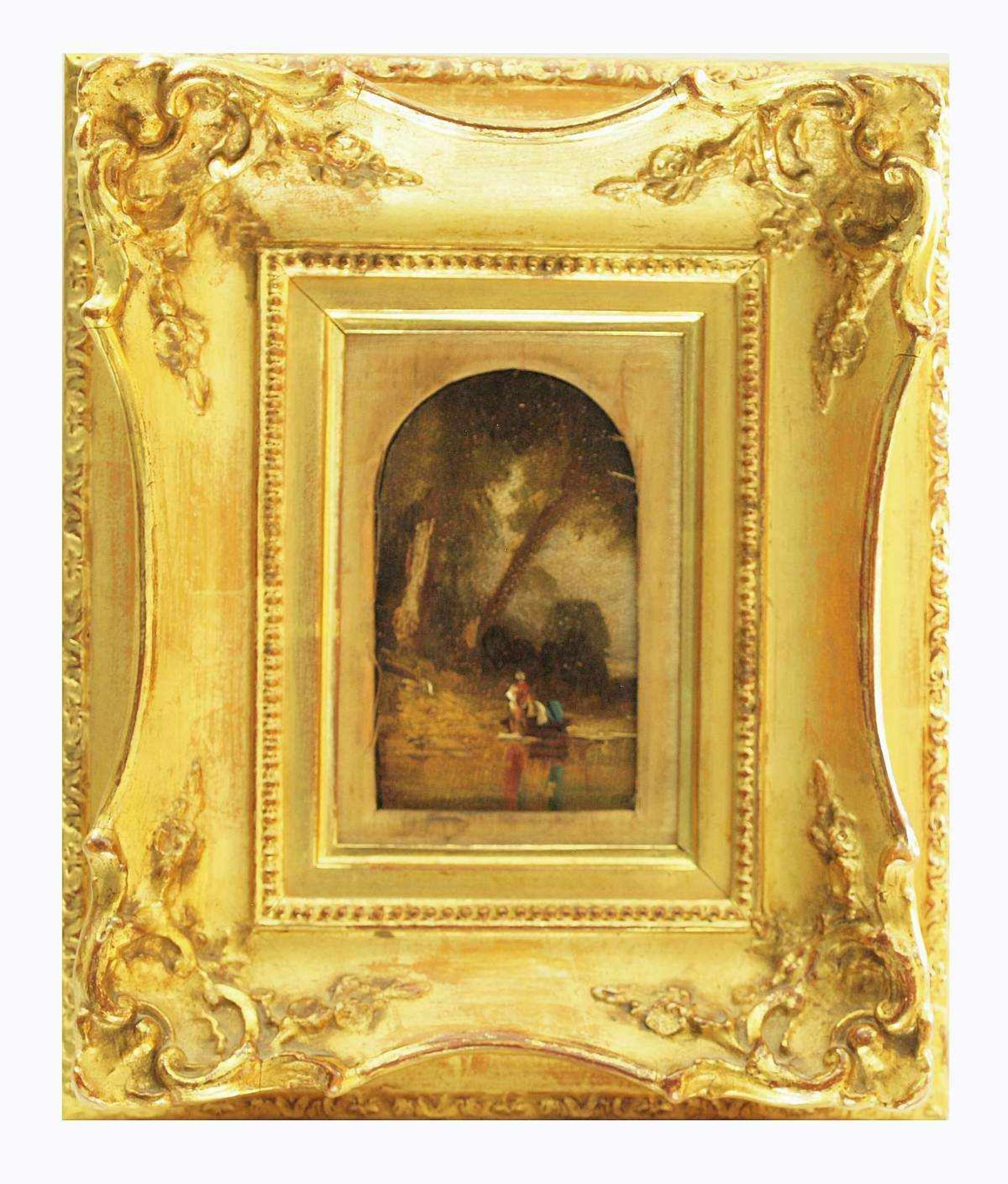 Unbekannter Künstler. Unbekannter Künstler. 19. Jahrhundert Landschaftsidylle mit - Bild 2 aus 4