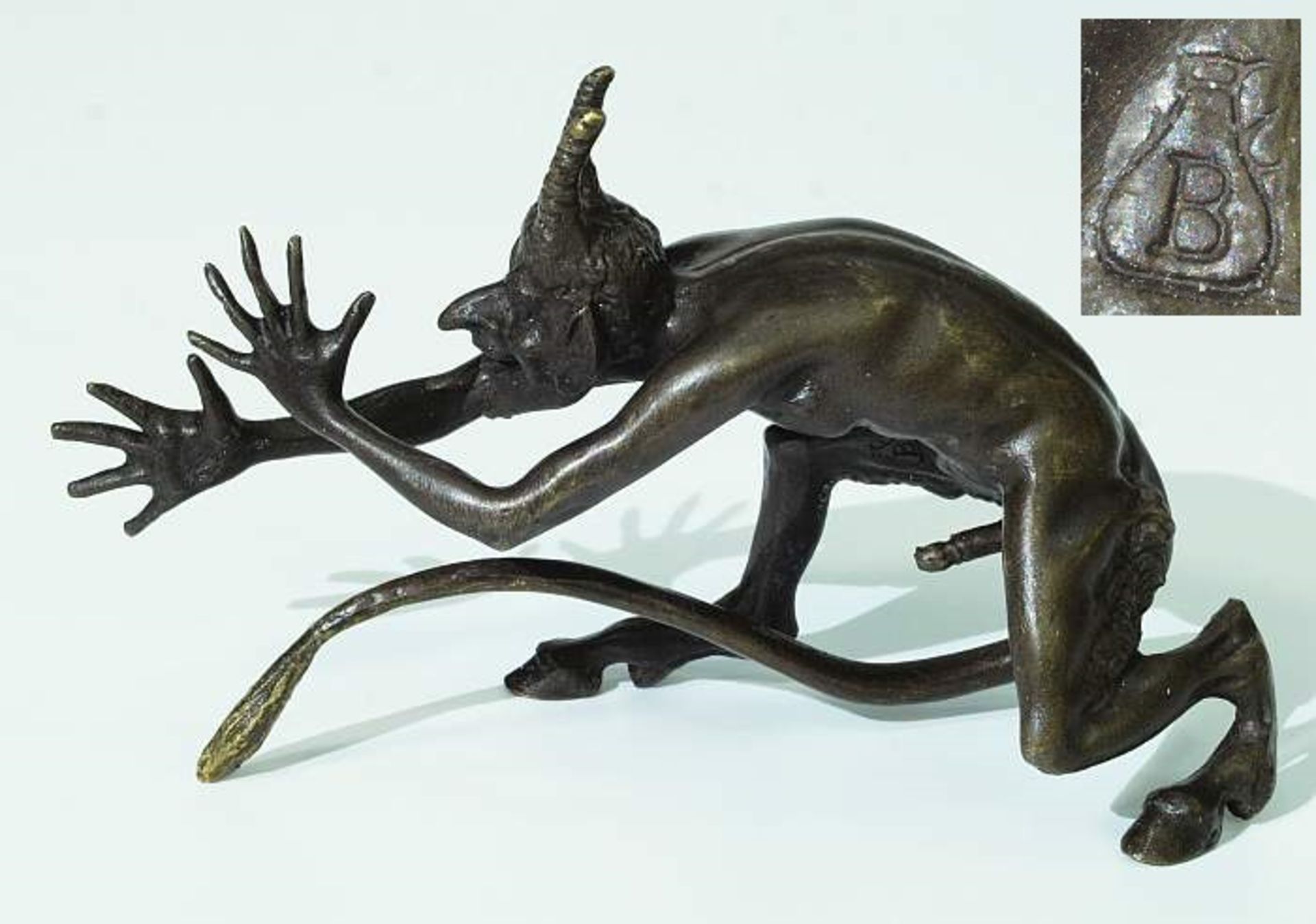 Wiener Bronze. Erotika, "Teufel". Wiener Bronze. Erotika,"Teufel", Bronze. Im Ausfallschritt