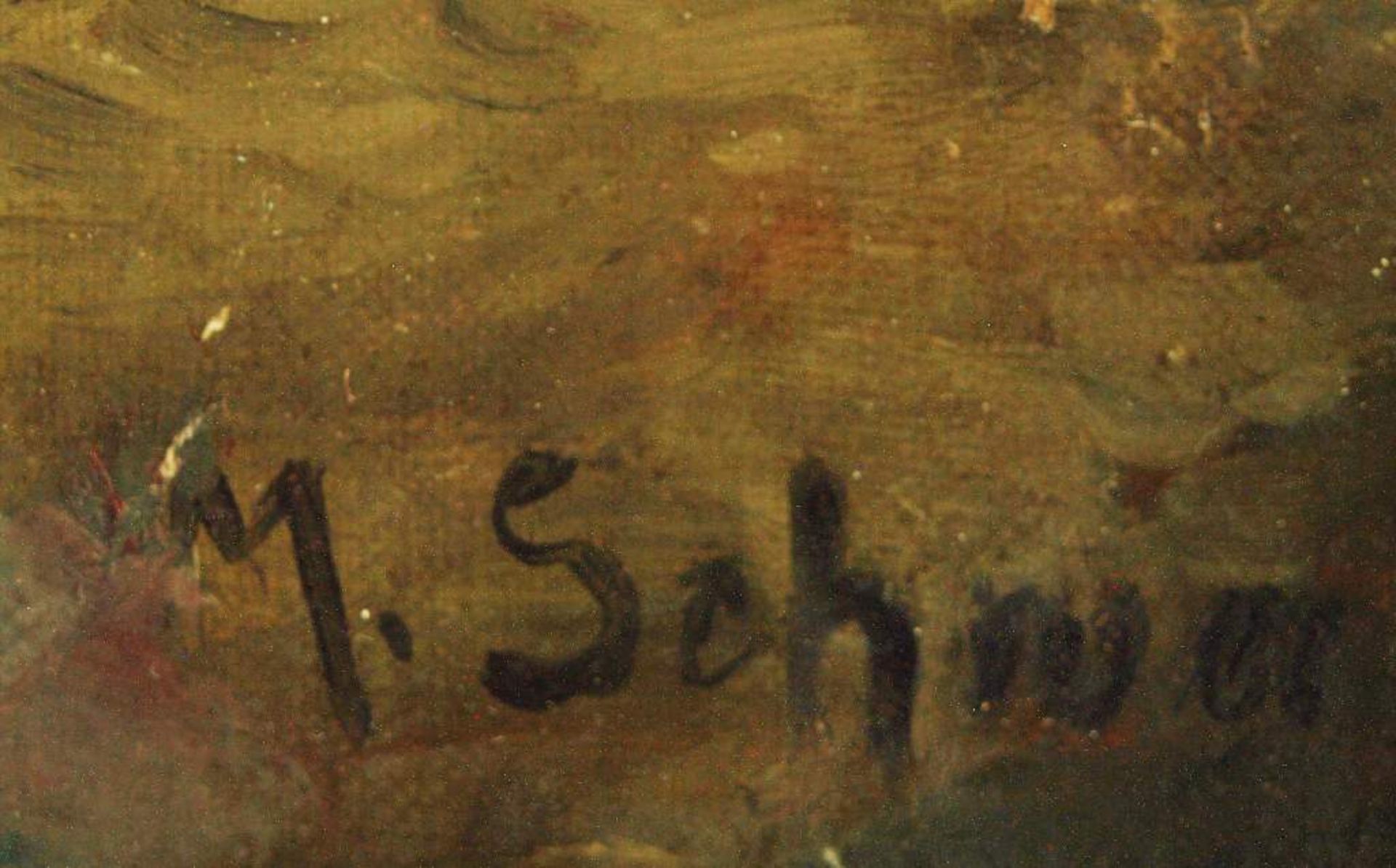 SCHNIER, J. SCHNIER, J. (?) Blick auf den Königssee. Öl auf vermutlich Leinwand auf Karton. Rechts - Bild 5 aus 5