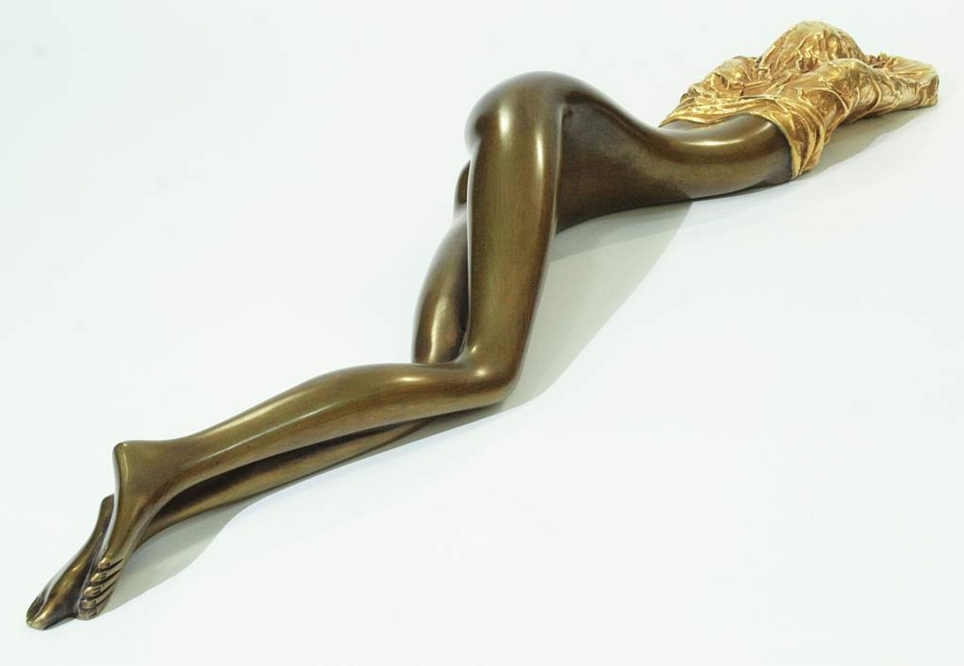 BRUNI, Bruno. BRUNI, Bruno. 1935 Gradara -/Hamburg. "Quasi Nuda". Graziler weiblicher Akt, Bronze, - Bild 7 aus 8