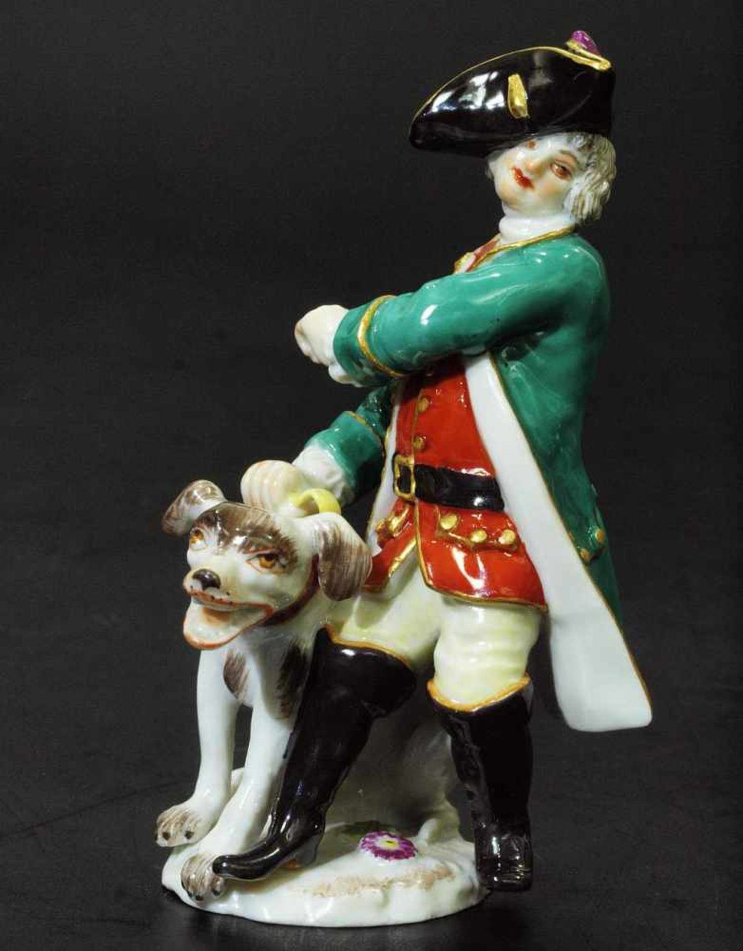 Figurengruppe Miniatur "Jäger mit Hund". Figurengruppe Miniatur "Jäger mit Hund". MEISSEN 1980, 1. - Bild 2 aus 4