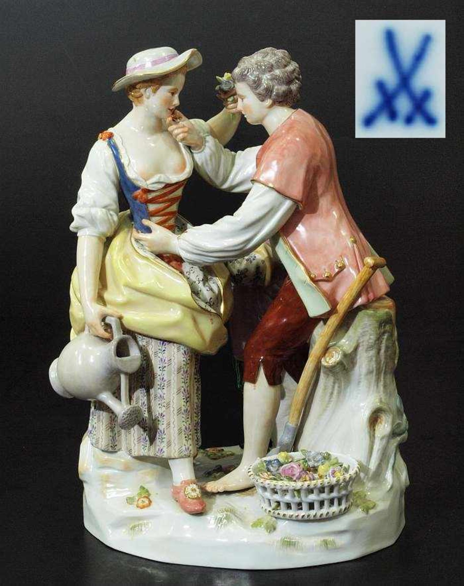 Figurengruppe. Figurengruppe. MEISSEN 20. Jahrhundert, 1. Wahl. Modell von Michel Victor Acier.