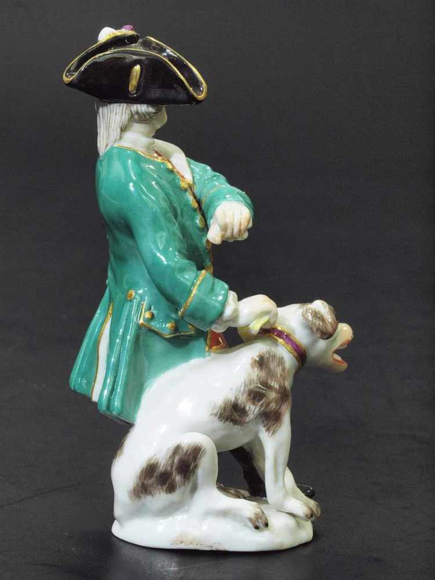 Figurengruppe Miniatur "Jäger mit Hund". Figurengruppe Miniatur "Jäger mit Hund". MEISSEN 1980, 1. - Bild 3 aus 4