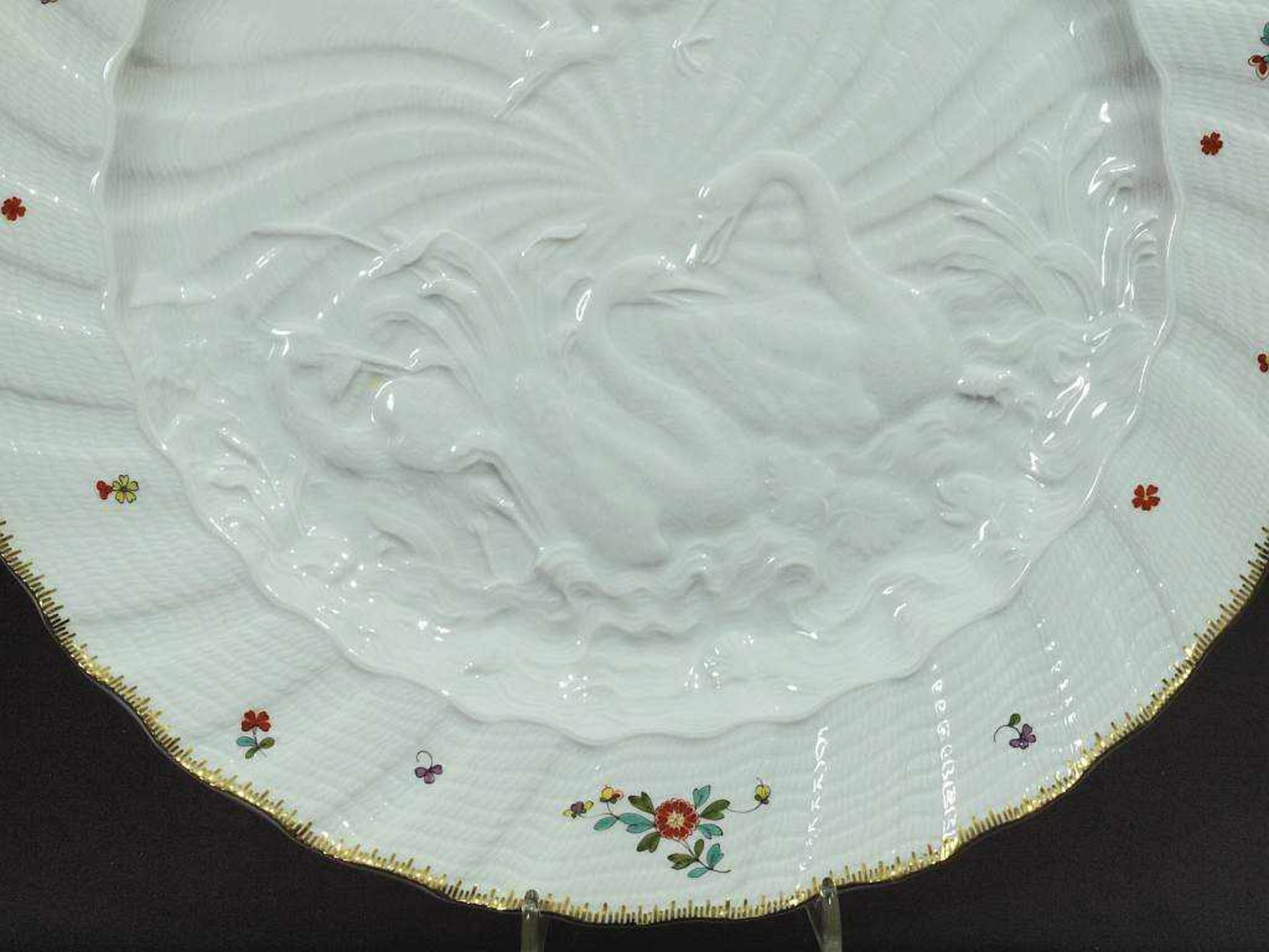 Paar Schwanenservice Platzteller. MEISSEN. Paar Schwanenservice Platzteller. MEISSEN nach 1970, 1. - Bild 7 aus 7