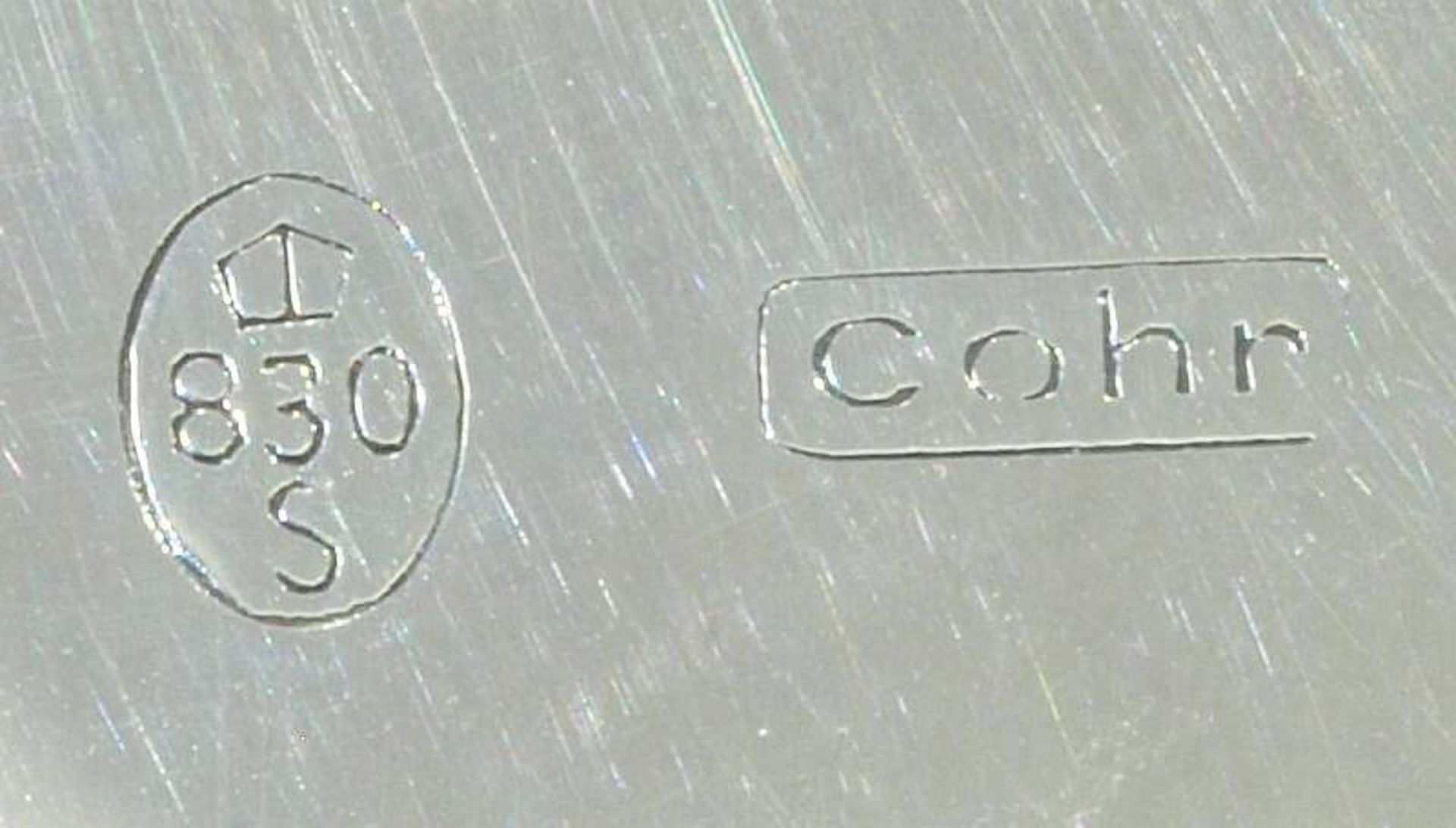 Moccaservice auf Tablett. Moccaservice auf Tablett. COHR/Denmark, 830er Silber. Bestehend aus: - Image 6 of 7