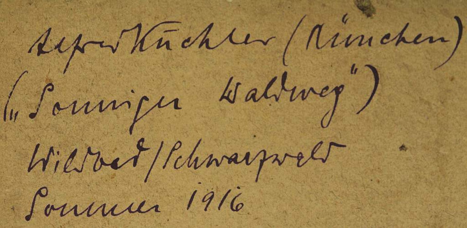 KÜCHLER, Alfred. KÜCHLER, Alfred. 19./20. Jahrhundert. Sonniger Waldweg, Öl auf Leinwand/Karton, - Image 5 of 6