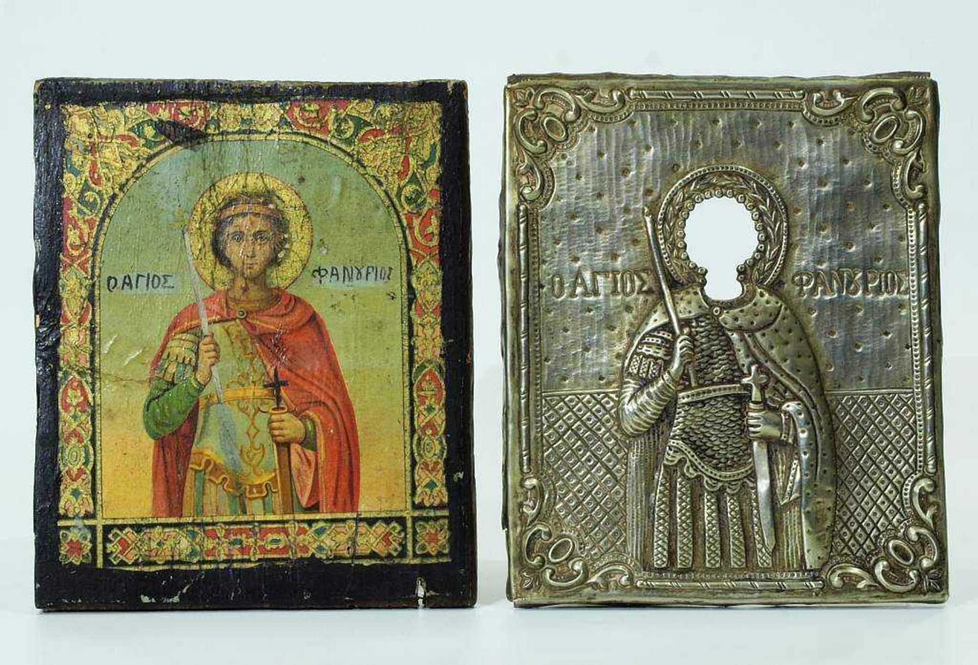 Heiliger Dimitrius, dargestellt mit Kreuz und Schwert. Heiliger Dimitrius, dargestellt mit Kreuz und - Bild 4 aus 4