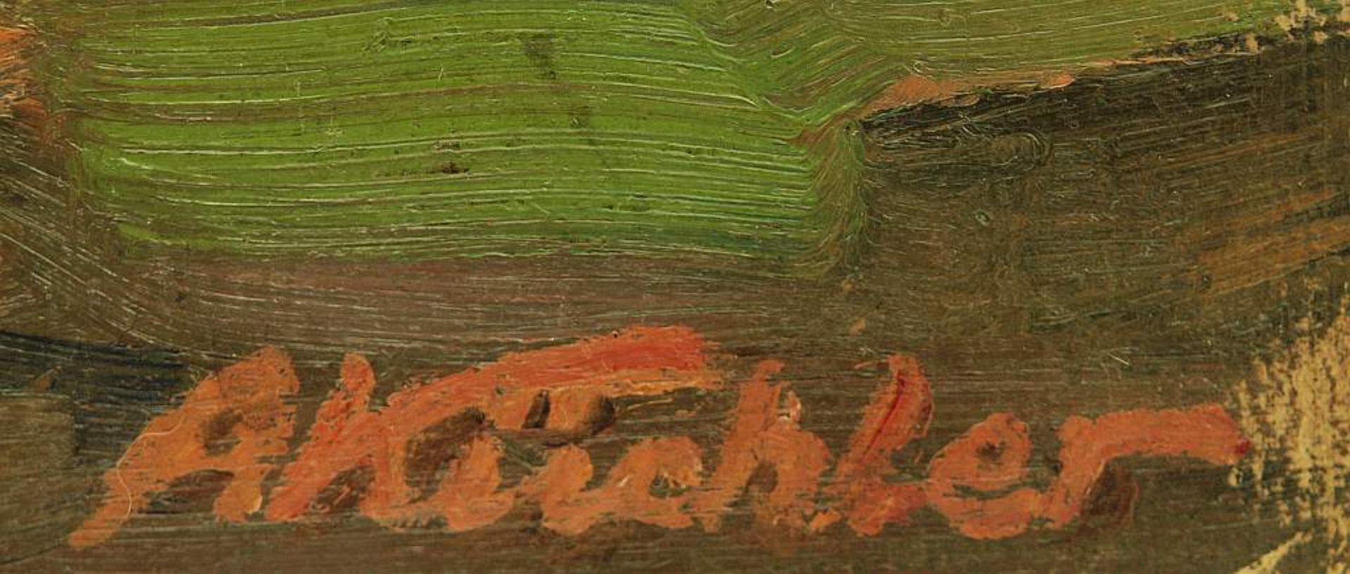 KÜCHLER, Alfred. KÜCHLER, Alfred. 19./20. Jahrhundert. Sonniger Waldweg, Öl auf Leinwand/Karton, - Image 6 of 6