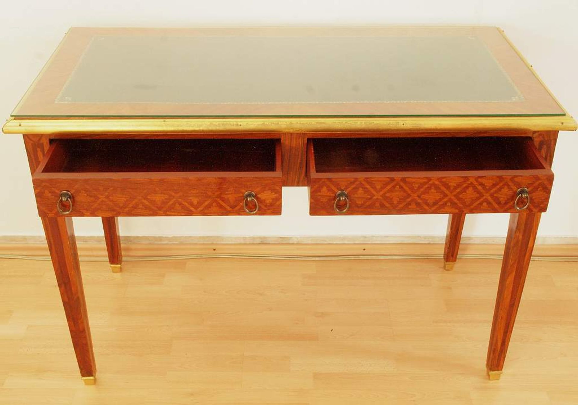 Schreibtisch im französischen Stil, Schreibtisch im französischen Stil, 20. Jahrhundert, Holz - Bild 3 aus 6