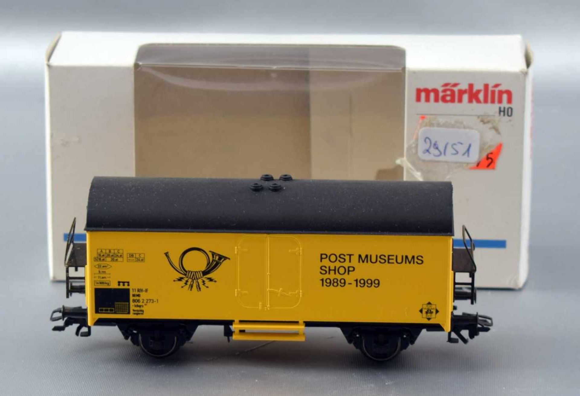Postmuseumswagen Spur H0, Nr. 94049, im originalen Karton, FM Märklin