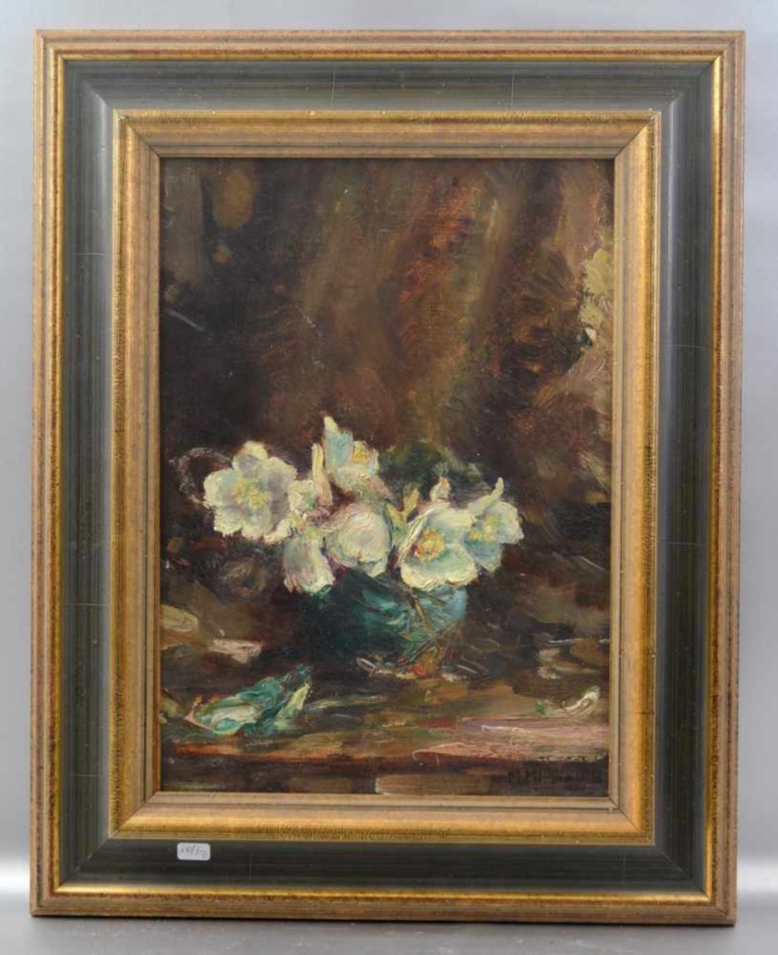 Max Middleton 1922-1913 Melbourne, Blumenstilleben, Christrosen in Vase, Öl/Lwd., u.r.sign., 26 X 36