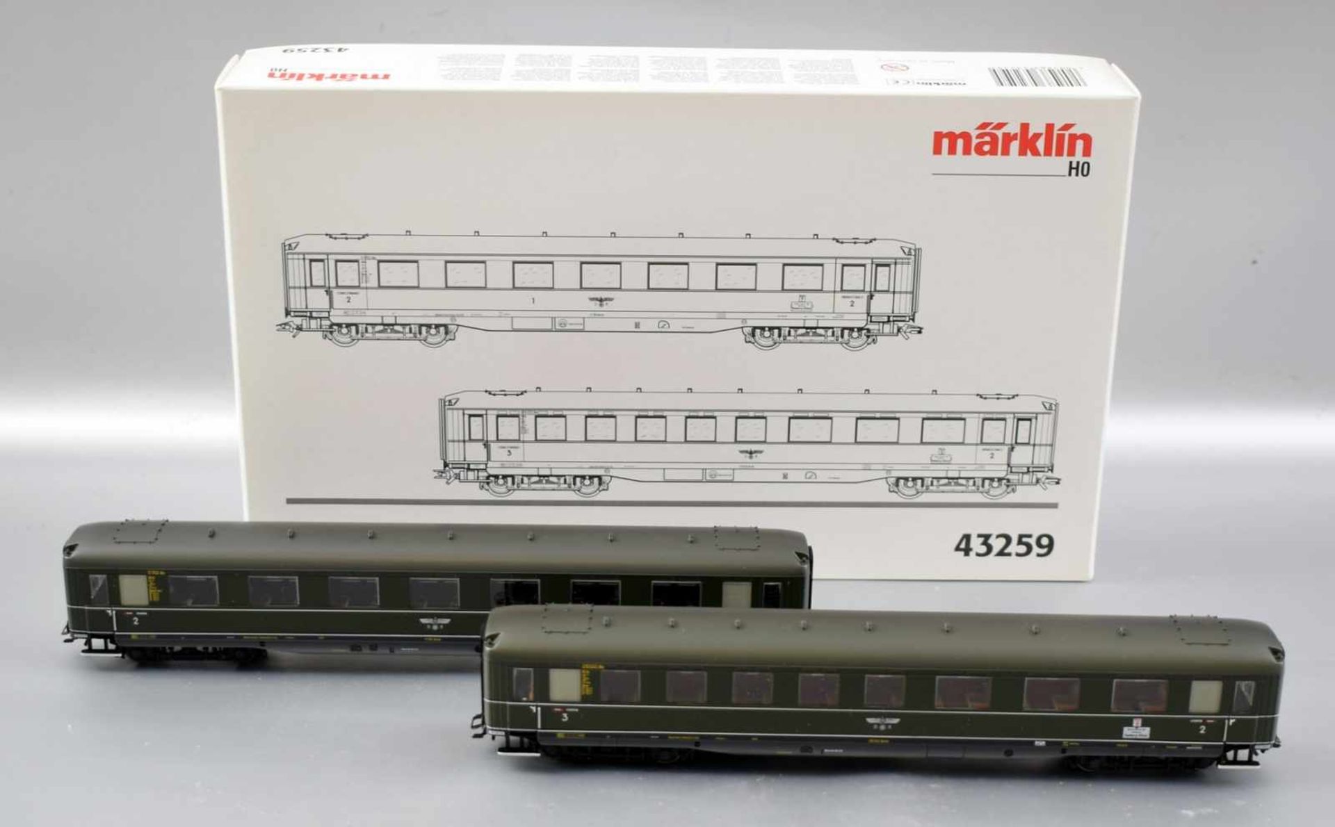 Schnellzugwagenset Berlin-Hamburg Spur H0, Nr. 43259, im originalen Karton, FM Märklin