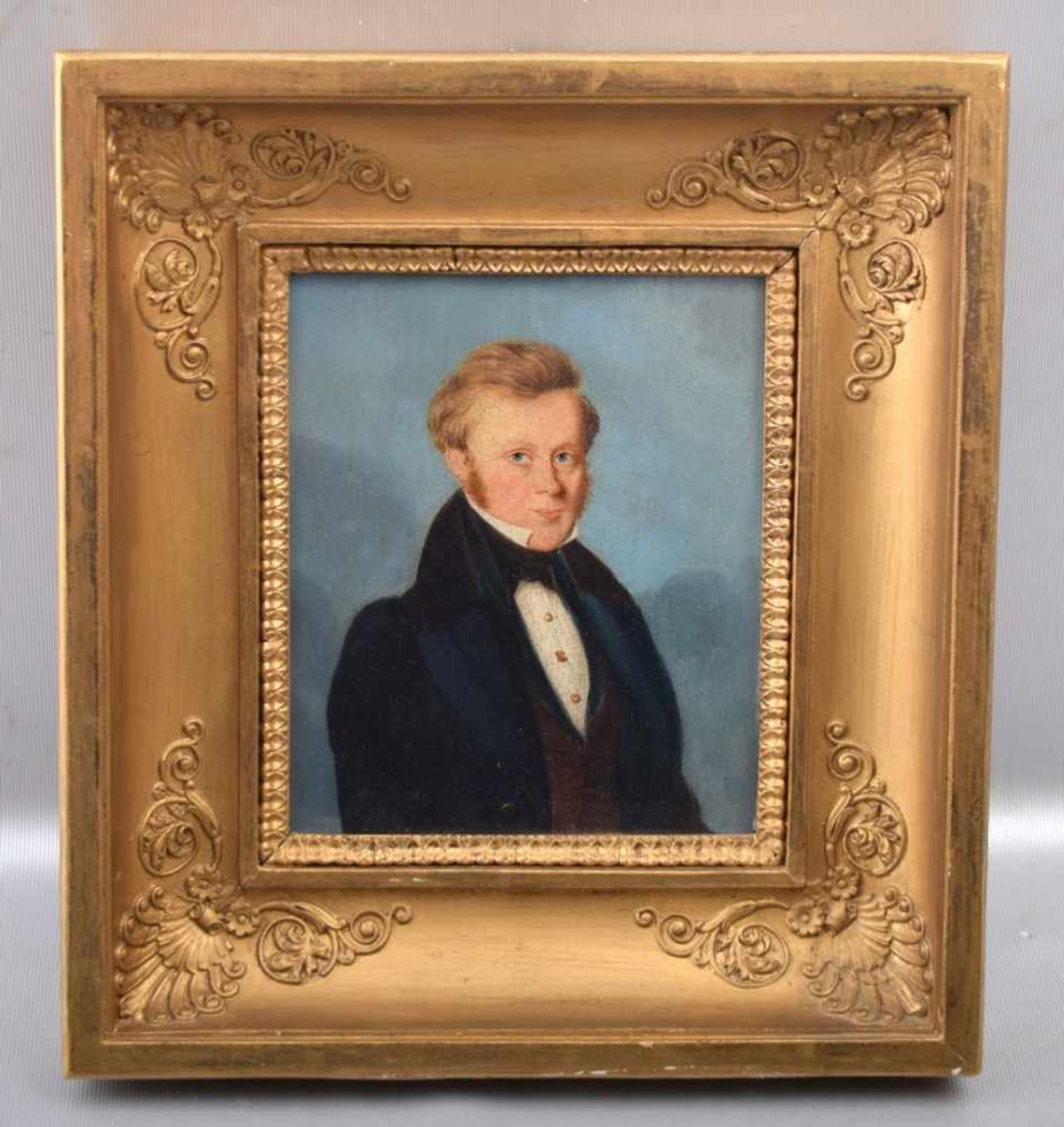 Unbekannter Maler um 1800, Portrait eines jungen Herrn, Öl/Holz, rückseitig beschriftet Heinrich