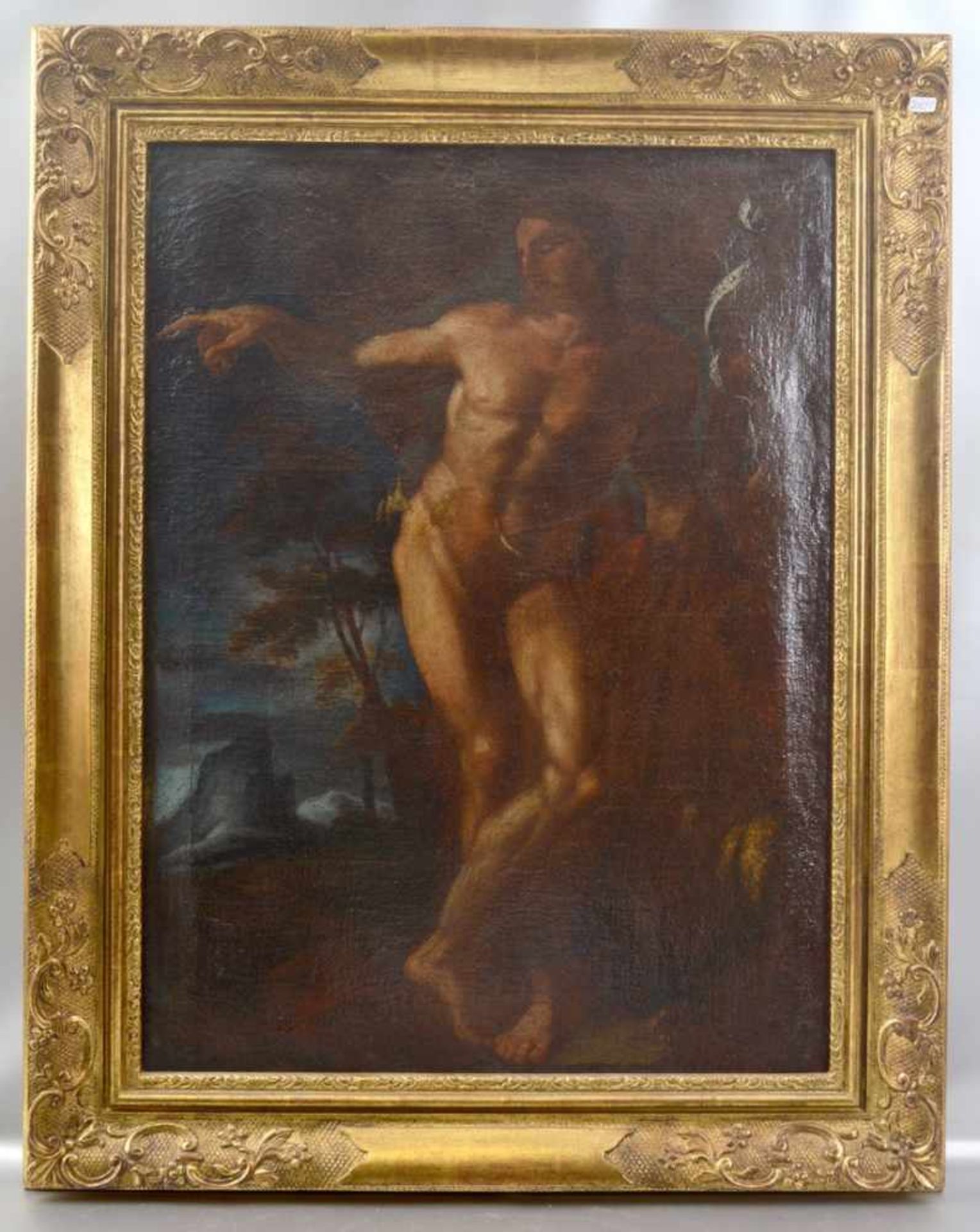 Unbekannter Maler Italienischer Meister des 17. Jh., Darstellung von Johannes dem Täufer auf