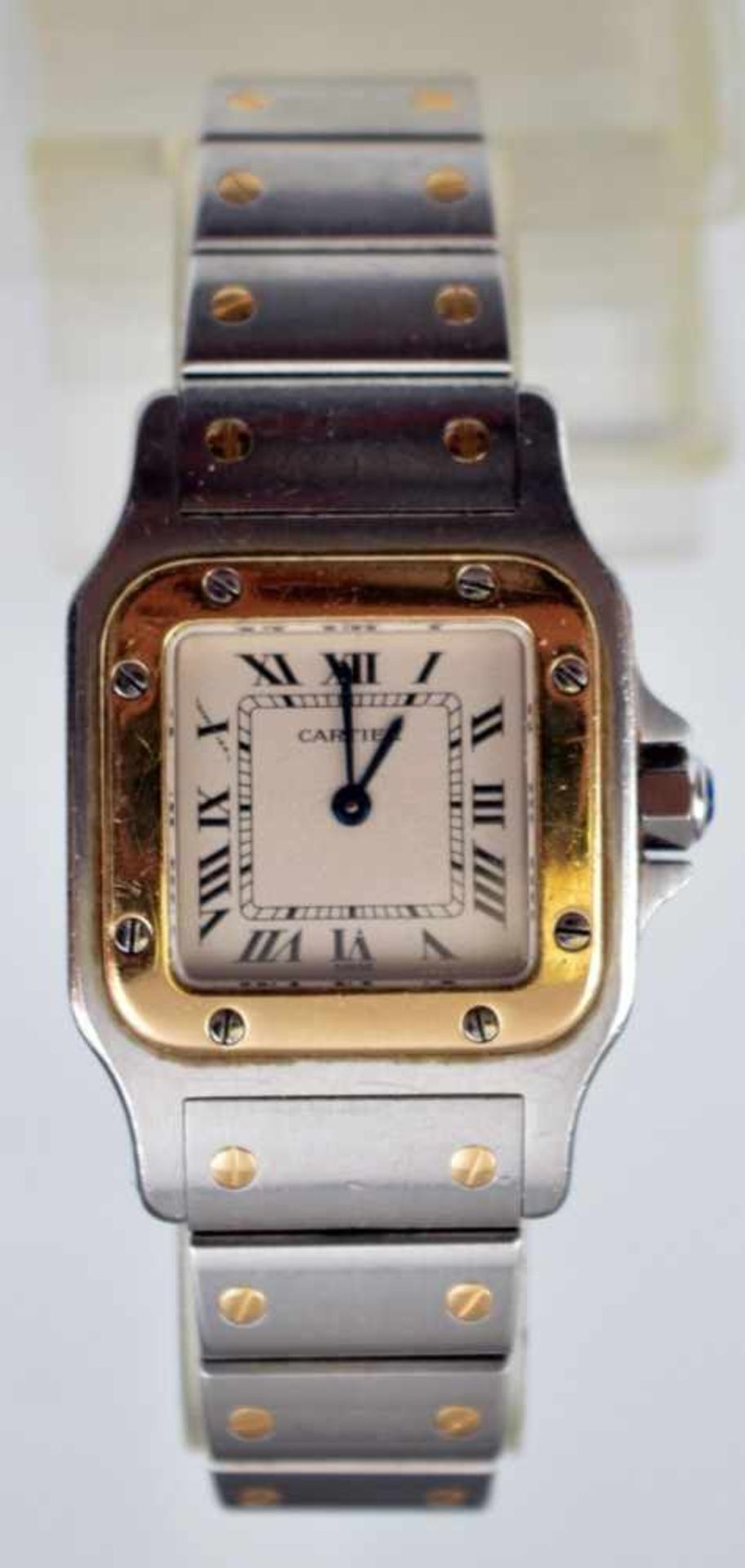 Damenarmbanduhr Cartier Lady Santos Stahlgold, FM Cartier, mit Papieren