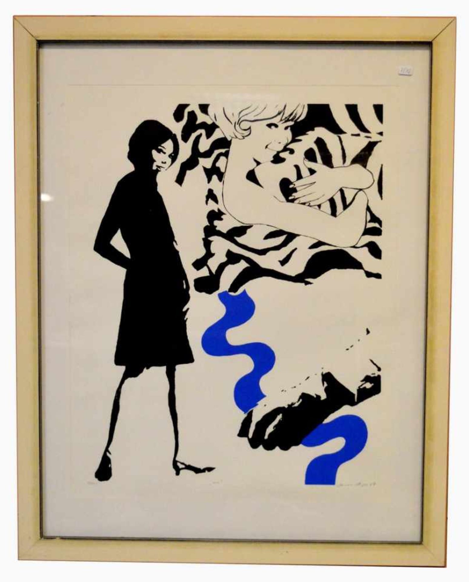 Lithografie Die Frau, 36 von 100, u.r.sign. und dat. 1967, 43 X 55 cm, Rahmen (Besitz Schloss