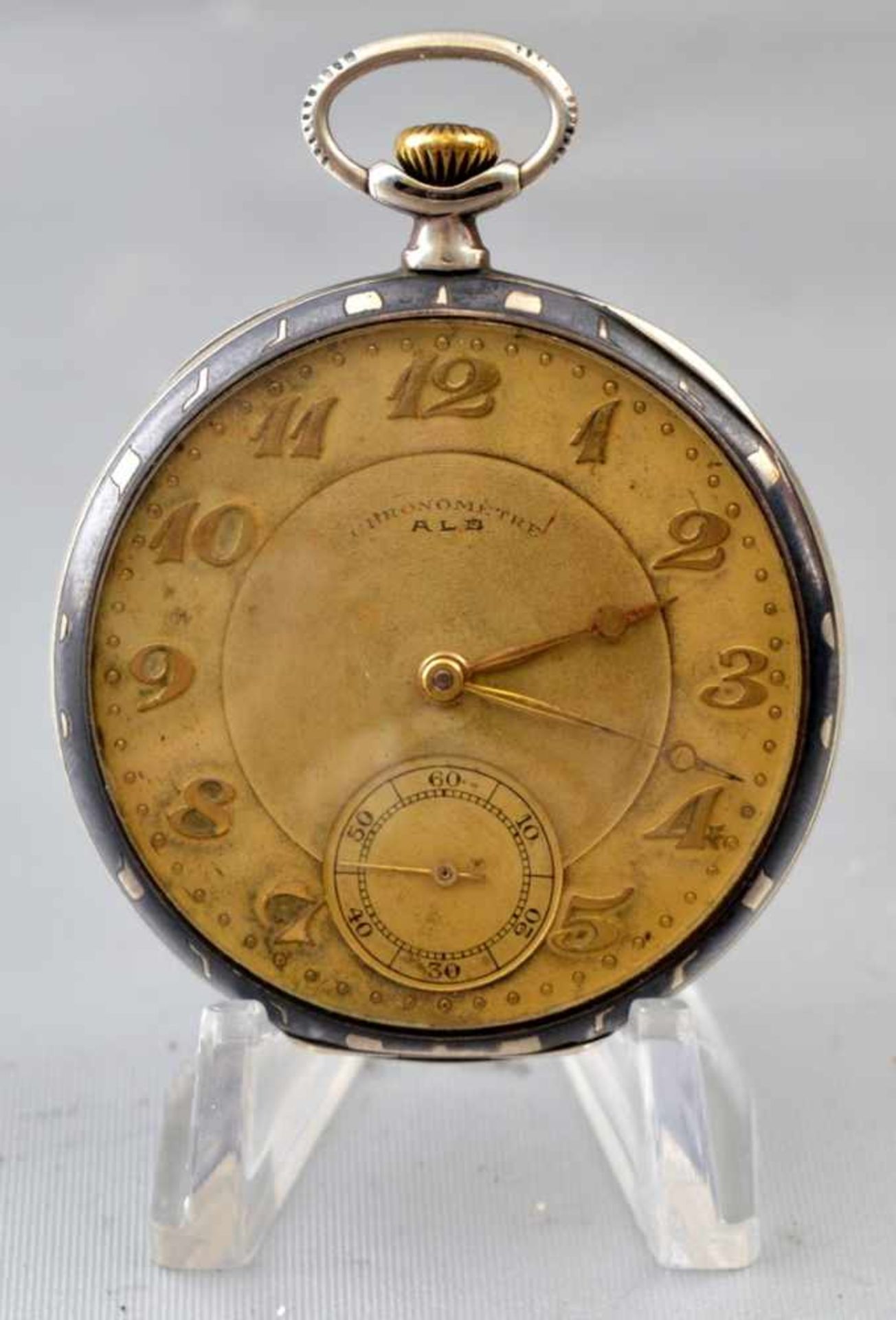 Taschenuhr Tulasilber, Zifferblatt mit arabischen Zahlen, um 1920