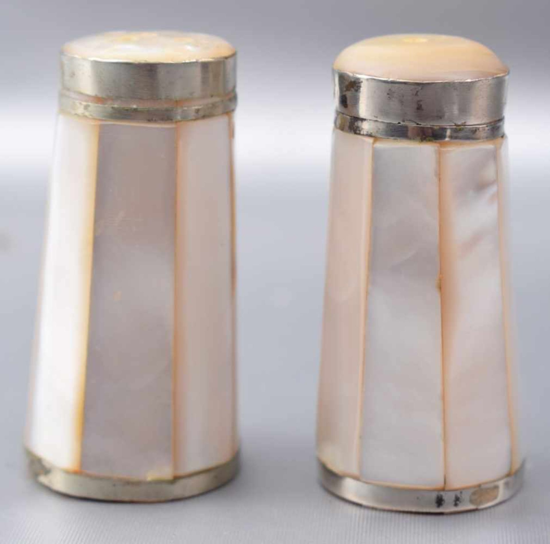 Salz- und Pfefferstreuer Perlmutt, achteckig, H 6 cm