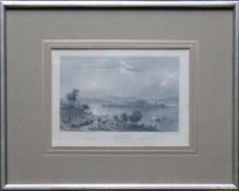 Insel Mainau (Mitte 19.Jh.) "Blick von Konstanz/Staad"; Stahlstich von Tombleson/Lacey; ca. 10 x