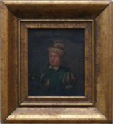 Portraitmaler (18.Jh.) "Halbportrait ALBERTUS PRINC: SAXONIA"; ÖL/Karton; oberhalb der Darstellung