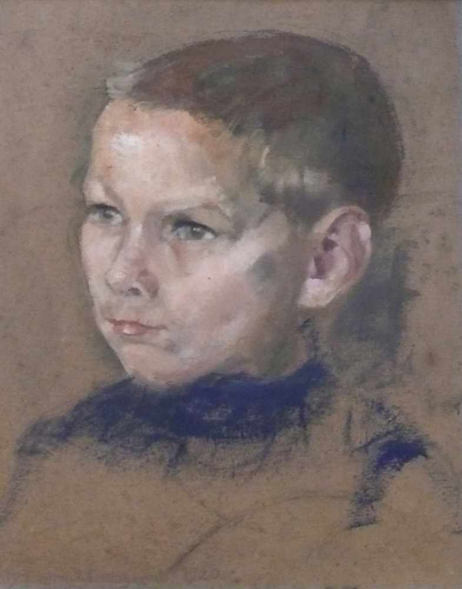 Lotter, Heinrich (1875 Stuttgart - 1941 Insel Reichenau) "Kopfportrait eines kleinen Jungen", den - Bild 2 aus 3