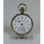 Glashütte-Taschenuhr (um 1900) Gehäuse und Staubdeckel in Silber 800; Werkdeckel gestempelt: